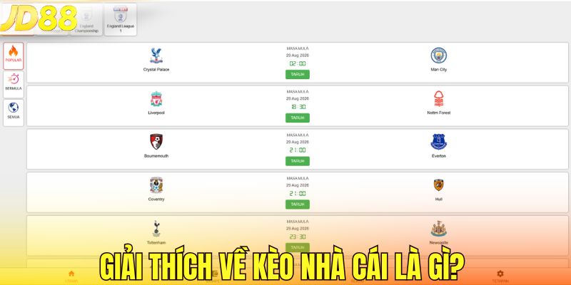 Giải thích về kèo nhà cái là gì?